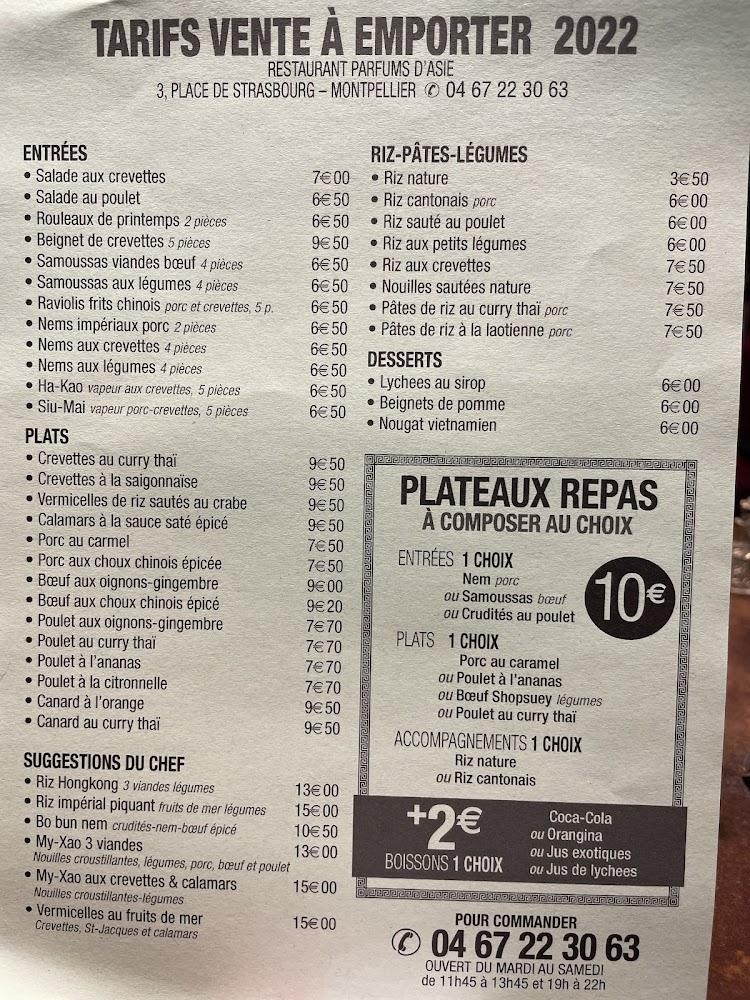 Parfums D'Asie - Menu Image 1